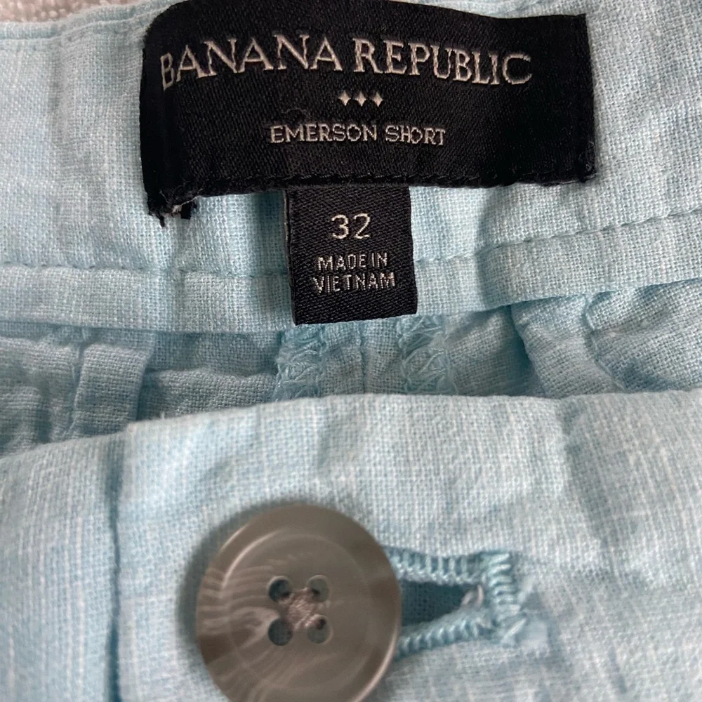 Banana Republic Men's Light Blue Linen Shorts Size 32